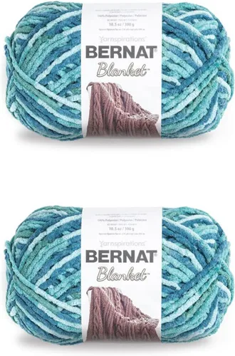 Miniatura 46 de Bernat - Estambre para mantas súper esponjoso acrílico, 2 paquetes de 300g/10.5 onzas, #6, chenilla gruesa de peso pesado para tejer y crochet