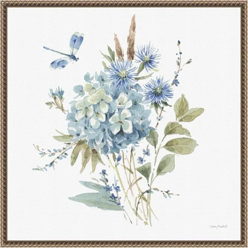 Miniatura 16 de Amanti Art Lisa Audit - Lienzo enmarcado para pared, 16 x 16 pulgadas, azul bohemio 04A (Ramo de flores) por Lisa Audit, lienzo enmarcado