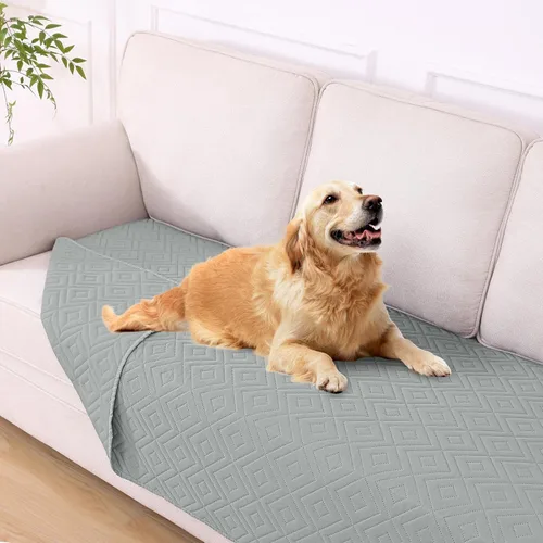 Miniatura 40 de hyha Manta impermeable para perro, manta suave para cama de perro, manta para mascotas, funda de sofá impermeable lavable para perros, fundas Gris