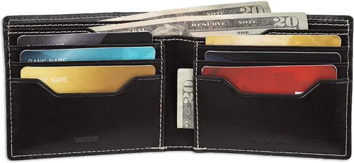 Miniatura 3 de Calvin Klein Cartera plegable minimalista RFID de cuero para hombre