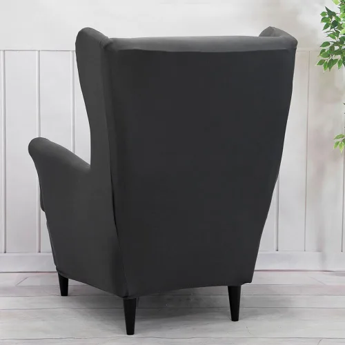 Miniatura 3 de Morbuy Funda para silla Wingback, 2 piezas, lavable, elástica, con respaldo de ala, fundas para silla con brazos para sala de estar, dormitorio