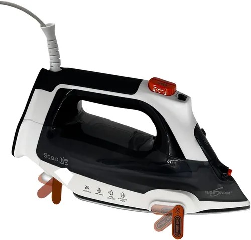 Eurosteam - Plancha de vapor autoelevable, temperatura inteligente de 1800 W | 1800W self-lifting steam iron with smart temp tech. Ceramic soleplate