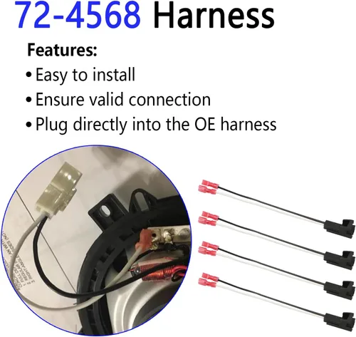 Miniatura 2 de Arnés de cableado de altavoz 72-4568 compatible con GMC Buick Cadillac Chevy Silverado Sierra Suburban Tahoe Yukon Cobalt Colorado adaptador
