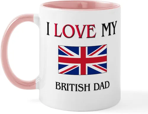 Miniatura 94 de CafePress Born American, British By Hea Taza de café de cerámica de 11 oz (11.0 fl oz)