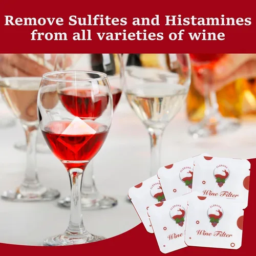 Miniatura 7 de Filtros de vino – Paquete de 12 purificadores de vino que elimina histaminas y sulfitos, puede reducir y aliviar alergias y sensibilidades al vino