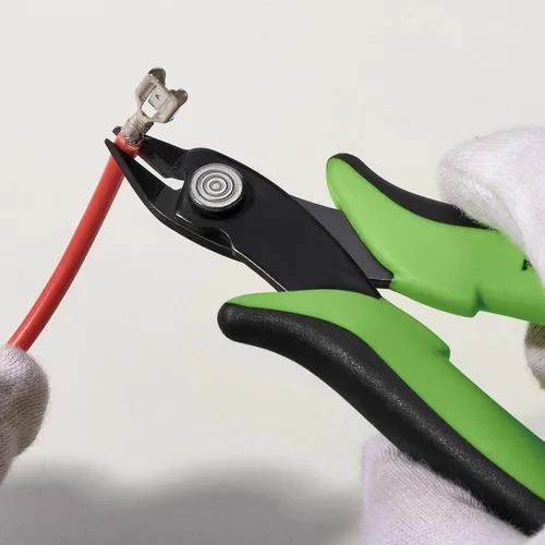 Miniatura 7 de Alicates de corte al ras micro KATA, cortador de alambre de precisión de 5 pulgadas, alicates de corte lateral antideslizantes para electrónica