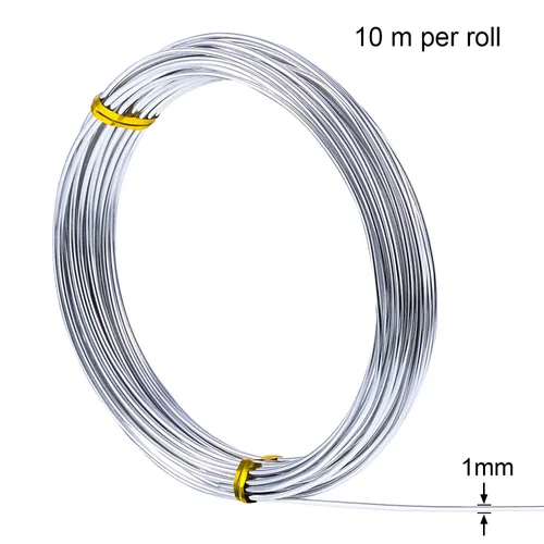 Miniatura 2 de TecUnite Alambre de aluminio para manualidades para esculpir armadura, alambre de manualidades flexible para hacer joyas DIY