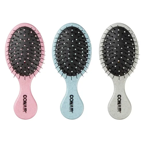 Miniatura 14 de Conair Juego de Cepillos Desenredantes para Cabello, Paquete de 3 Cepillos Desenredantes para Cabello Húmedo o Seco, Desenredante Suave para Todo