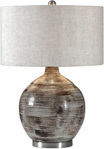Miniatura 8 de Uttermost Tamula Lámpara de mesa de cerámica azul grisáceo envejecido