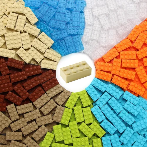 Miniatura 37 de Ladrillos de 2 x 4, lima, 320 piezas partes de color verde amarillento, kit de construcción clásico, conjunto de juego creativo, bloques de juguete