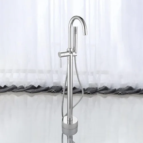 Miniatura 4 de Ove Decors Athena - Grifo de bañera independiente con 1 mango, cromado, con ducha de mano