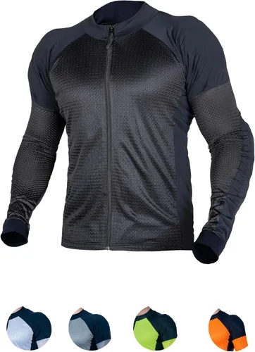 WICKED STOCK Camisa de motocicleta blindada de malla para hombres y mujeres – Camiseta protectora de motocicleta de malla CE nivel 2 para verano –