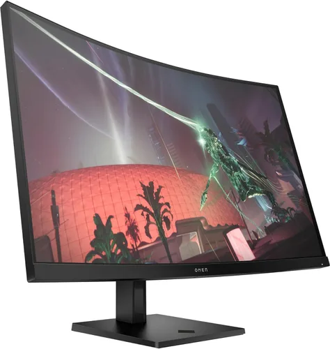 HP OMEN 32c QHD 165Hz Monitor curvo para juegos, pantalla QHD (2560 x 1440), panel VA, 99% sRGB, 90% DCI-P3, 16:9, tecnología AMD FreeSync Premium,