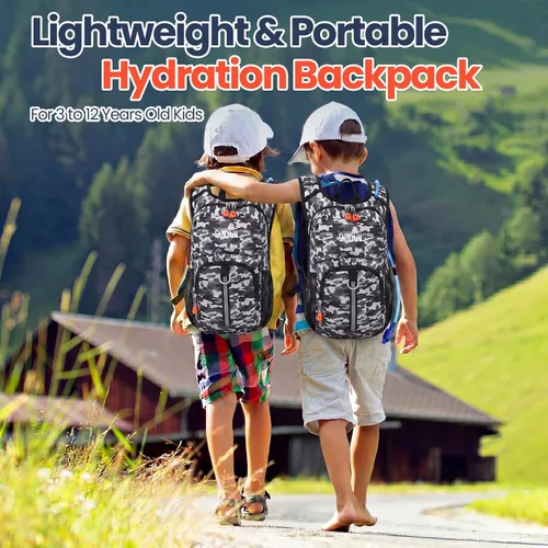 Miniatura 7 de Shinylin Mochila de Hidratación para Niños con Vejiga de Agua de 1.5L Mochila de Senderismo Ligera para Niños o Niñas Niños Ciclismo Escalada Correr