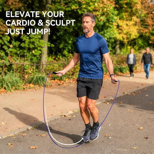 Miniatura 2 de Cuerda de saltar de algodón ajustable con peso para mujeres, adultos y niños, cuerda de salto atlética para ejercicios de fitness (rosa)
