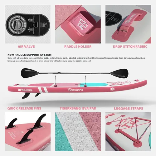 Miniatura 6 de Inflatable Paddle Board with Premium SUP Board Accessories, Allround Paddle Boards for Adults/Youth,Stand Up Paddle Board Defender Collection