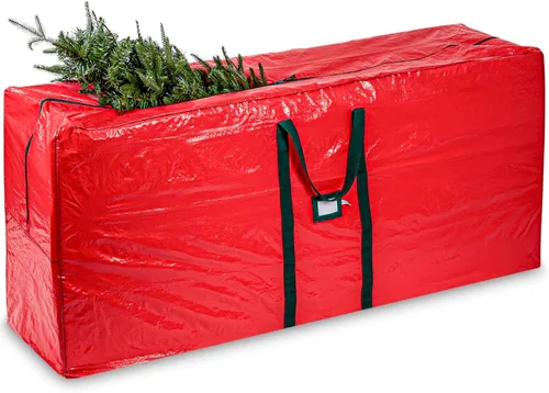 Miniatura 9 de (No fabricada en China) Bolsa de almacenamiento resistente para árbol de Navidad de 9 pies, se adapta a árboles artificiales de hasta 9 pies, asas