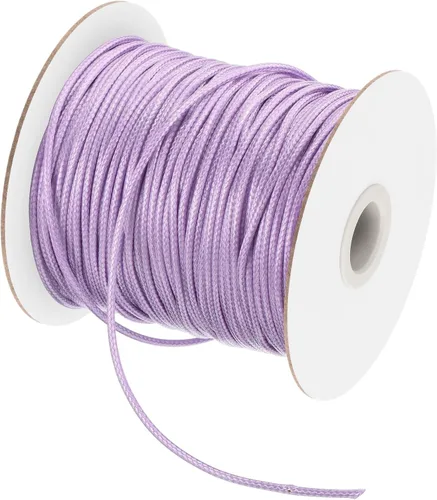 Miniatura 27 de MECCANIXITY Cordón encerado de poliéster encerado de 0.020 in, cuerda de cera de 175 yardas para hacer pulseras, collares, cuentas, joyería y Negro