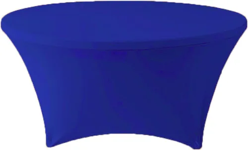 Miniatura 6 de Mantel redondo de elastano ajustable de 5 pies y 60 pulgadas, color rojo, para decoración de bodas, fiestas