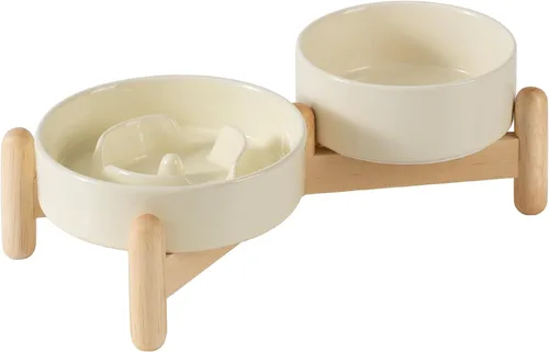 Miniatura 46 de Havniva Tazón de cerámica de 0.9 tazas para perros de alimentación lenta para perros pequeños, alimentador lento para mascotas de 6.1 pulgadas, 1 x