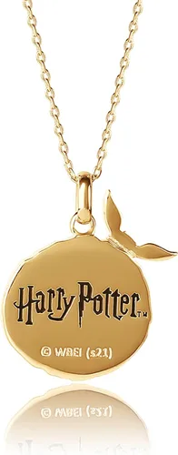 Miniatura 4 de HARRY POTTER Wizarding World - Collar con colgante de inicial de Snitch dorada, chapado en flash, 18 pulgadas, letra a elegir