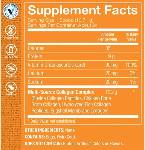 Miniatura 2 de The Vitamin Shoppe Colágeno: elasticidad de la piel, salud de las articulaciones y apoyo para el cabello, colágeno hidrolizado