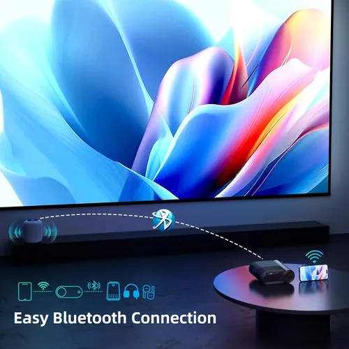 Miniatura 5 de vamvo Proyector portátil WiFi Videoproyector 1080P 200" Proyector de película portátil, proyectores para exteriores con diseño elegante