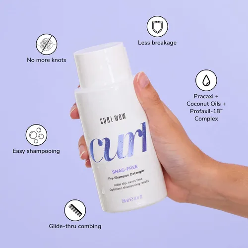 Miniatura 5 de COLOR WOW Curl Wow - Desenredante de champú sin enganches, desenredante de rizos para lavado sin enredos y reducción de roturas