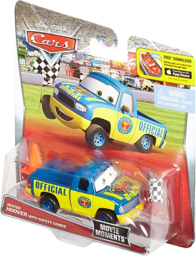 Miniatura 3 de Disney Car Toys Movie Moments Dexter Hoover con conos de seguridad