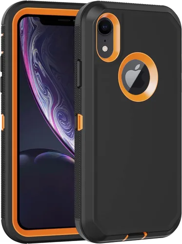 Miniatura 9 de Funda para iPhone XR, con protector de pantalla integrado, protección resistente contra caídas, cuerpo completo, a prueba de golpes, a prueba