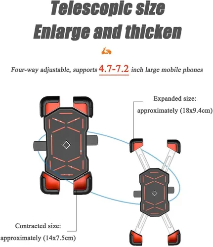 Miniatura 4 de Soporte de teléfono de motocicleta para Harley Davidson Softail Fat Boy 1990-2024, abrazadera de teléfono celular para manillar de motocicleta