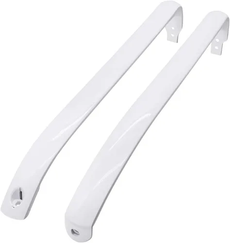 Romalon WR12X22148 - Juego de manijas de puerta de refrigerador, acabado brillante, apto para manija de puerta de refrigerador GE, repuesto