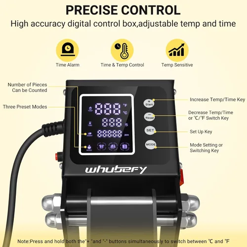 Miniatura 5 de AKEYDIY Prensa de calor, máquina de prensa de calor deslizante de 15 x 15 pulgadas para camisetas, máquina digital de transferencia de calor
