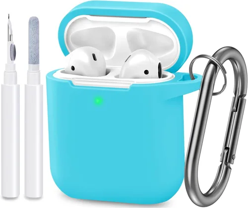 Miniatura 15 de Funda compatible con AirPods, cubierta protectora de silicona completa a prueba de polvo diseñada para Apple AirPods de 1.ª y 2.ª