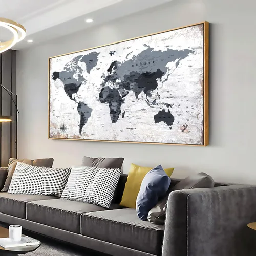 Miniatura 10 de Mapa de los Estados Unidos para decoración de pared, mapa de los Estados Unidos, arte de pared para decoración de pared, fondo de madera, US Map