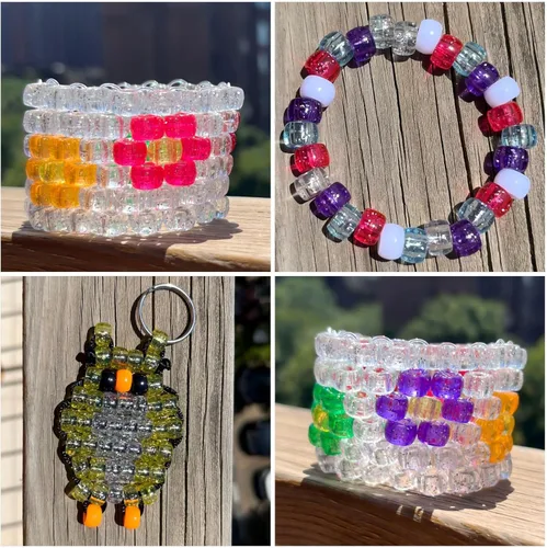 Miniatura 5 de Cuentas de pony con purpurina negra (1200 piezas 6x9mm), cuentas de pony a granel para pulseras, collares, fabricación de joyas, suministros