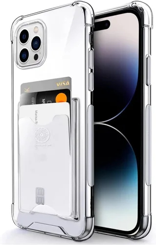 Miniatura 24 de Shields Up Funda diseñada para iPhone 8 Plus/iPhone 7 Plus, funda minimalista con tarjetero [3 tarjetas] y soporte de anillo, funda protectora