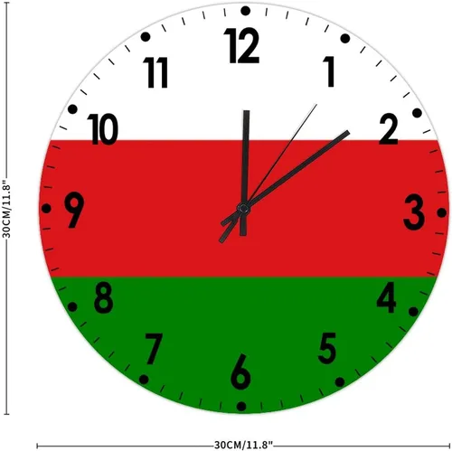 Miniatura 146 de Cheyan Reloj de pared con bandera de Canadá de 12 pulgadas, silencioso, sin tictac, de PVC, funciona con pilas, reloj redondo decorativo, regalo