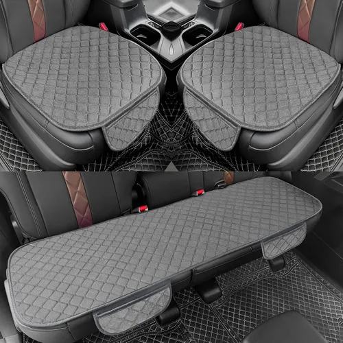 Miniatura 8 de surpassme - Fundas de asiento delantero y trasero de automóvil, universales, accesorios de automóvil, fundas con bolsillos de almacenamiento