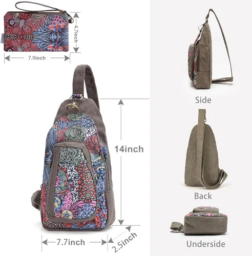 Miniatura 2 de Black Butterfly Bolsa de pecho prémium para mujer, bandolera pequeña, mochila de pecho para moda y ligera