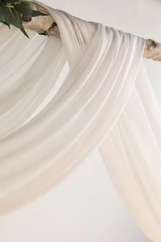 Miniatura 7 de YYHUAWU Arco de boda drapeado tela de gasa de 20 pies, cortinas de tela de gasa rubor, cortinas de cenador, ceremonia de boda, recepción, decoración