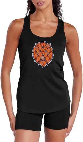 Miniatura 227 de Camiseta deportiva sin mangas oficial de NCAA Collegiate para mujer, con espalda cruzada, colección con logotipo primario