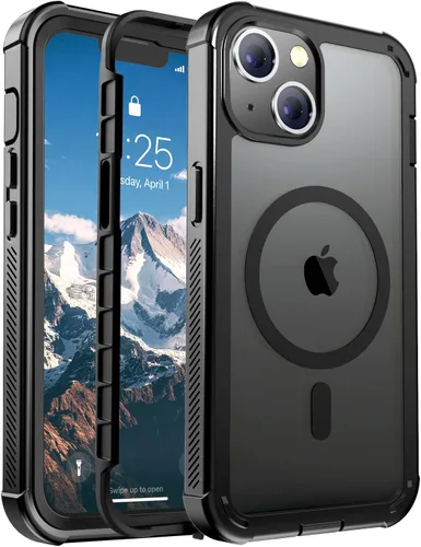 Miniatura 10 de jaroco - Funda magnética compatible con MagSafe para iPhone 11 de 6.1 pulgadas; protección de grado militar contra caídas, de doble capa