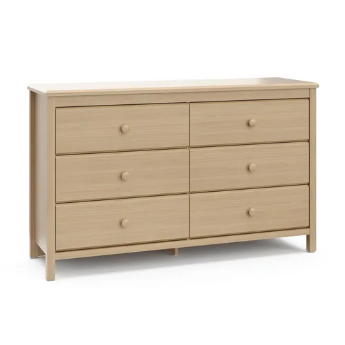 Miniatura 18 de Storkcraft - Cómoda de 6 cajones Alpine (Blanco) – Certificado GREENGUARD Gold, Cómoda blanca para dormitorio, Cajones de almacenamiento para niños