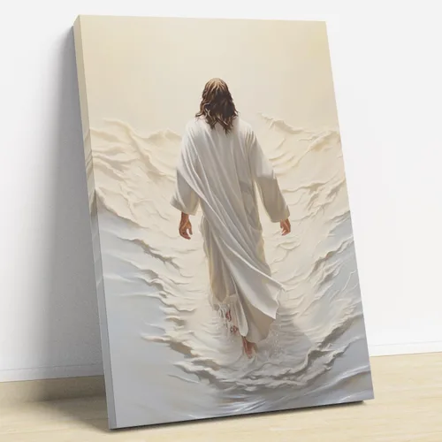 Miniatura 27 de Arte de pared de acuarela de Jesús, pintura en lienzo cristiano, imágenes de las Escrituras, decoración de pared, póster con versículos bíblicos