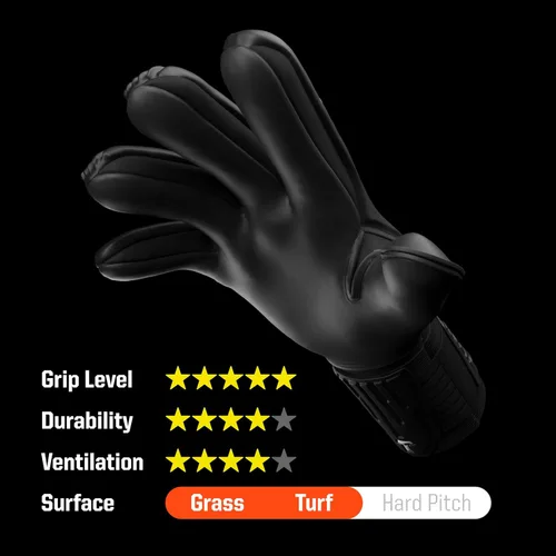 Miniatura 3 de T1TAN Guantes de portero profesional leyenda, protección de dedos, talla 6-11, guante de portero para adultos y jóvenes, fútbol Legend 1.0 Black-Out