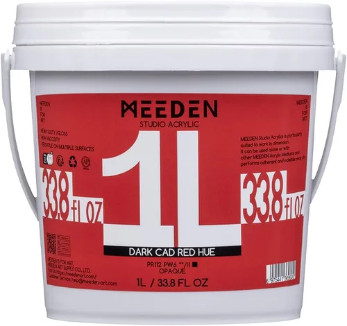 Miniatura 15 de MEEDEN Pintura acrílica blanca de titanio: 1 l/33.8 oz pinturas acrílicas brillantes de cuerpo pesado - Pintura blanca gruesa para lienzo, Blanco