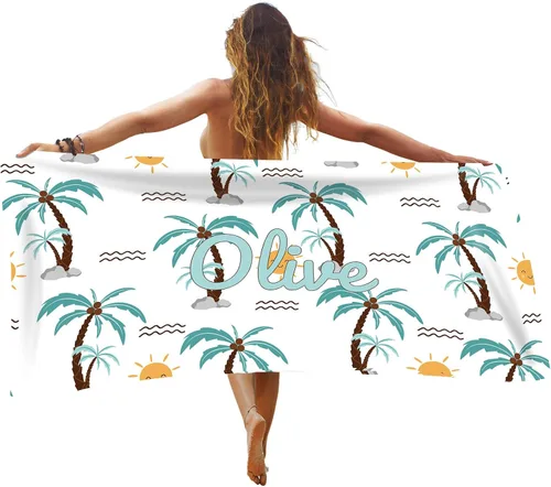 Miniatura 12 de Toalla de playa personalizada de frutas de verano, toallas de playa personalizadas para playa, baño, piscina, manta de sol para niños y adultos