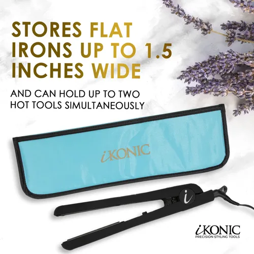 Miniatura 5 de iKonic Supernova - Plancha de cerámica de turmalina para el cabello y bolsa de viaje resistente al calor, plancha plana infrarroja, placas flotantes