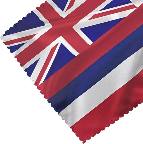 Miniatura 5 de Rectangular Placemats Set of 4, Heat Resistant Flag of Hawaii American Printed Kitchen Dining Table Mats